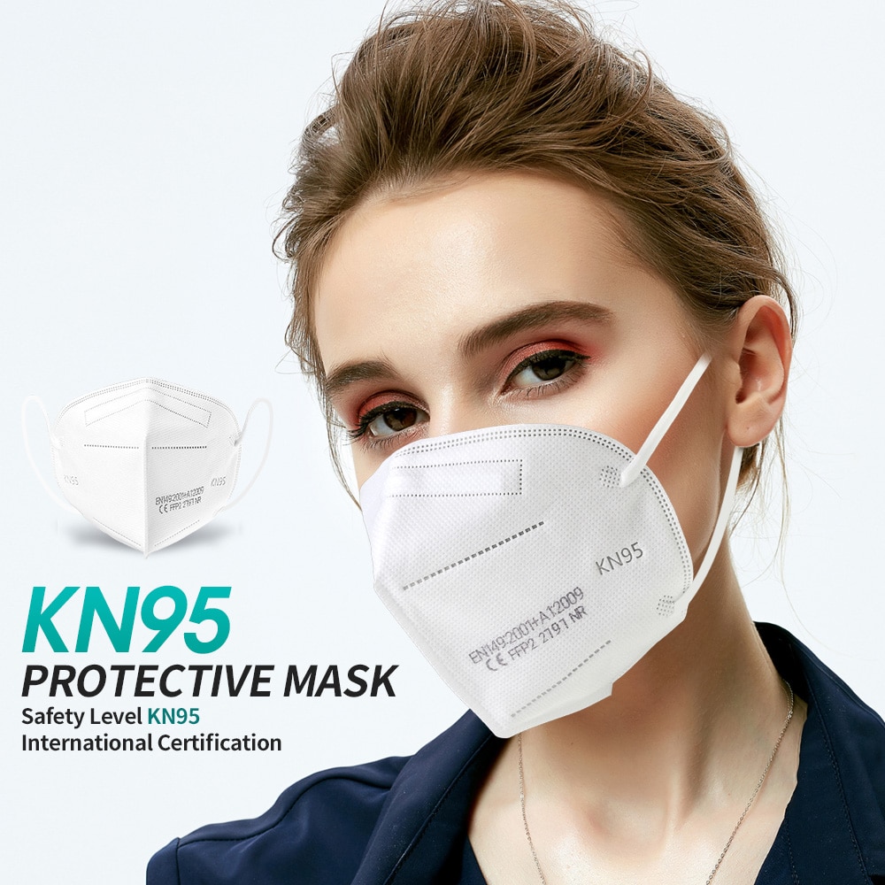 Masques FFP2 KN95 filtre 5 couches masques faciaux adultes - LesNuls