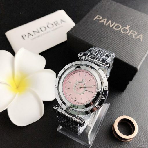 Pandoraes marque de luxe Quartz poignet robe femmes montres Bracelet en argent dames montre en acier inoxydable horloge étanche montre P34